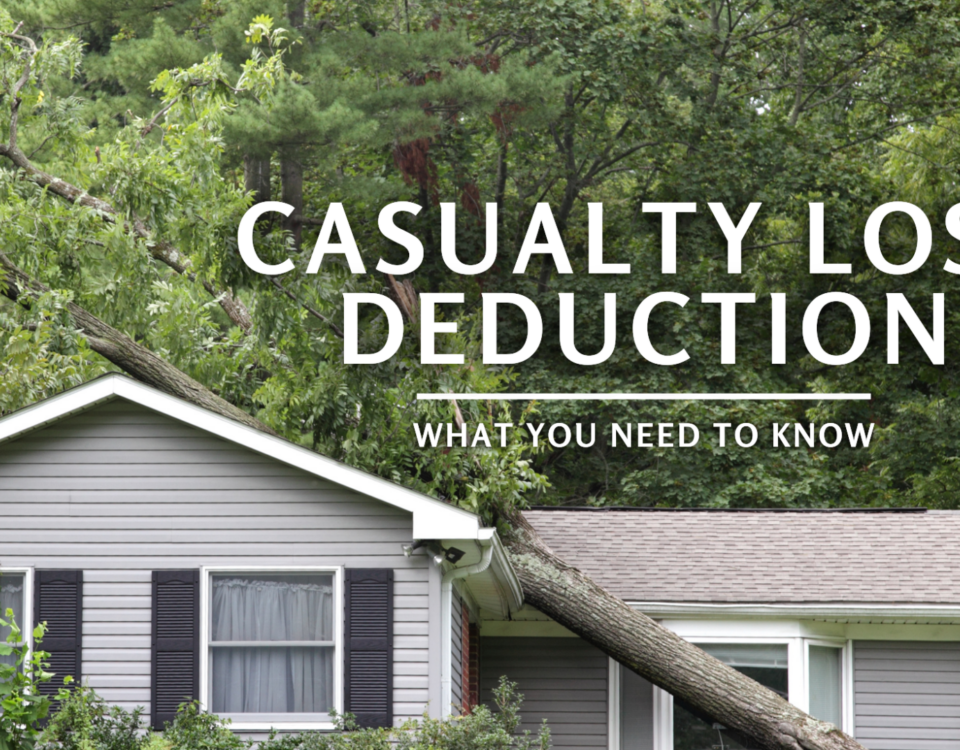 fallen tree on a house and title Casualty Loss Deduction