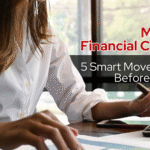 Woman at desk working on her mid-year financial check-in